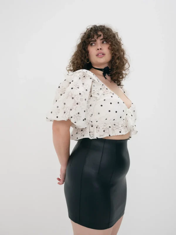 Discount For Love & Lemons Glenn Crop Top White