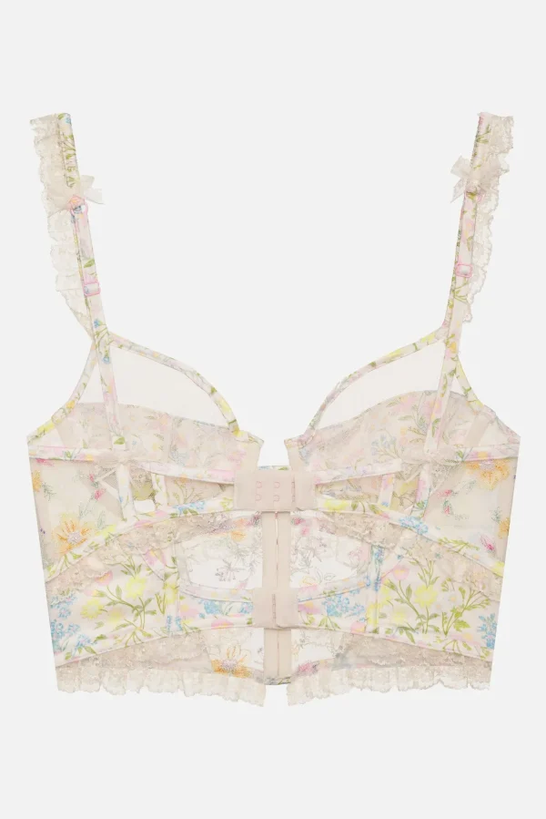 Flash Sale For Love & Lemons Glitter Garden Bustier Multi