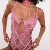 Fashion For Love & Lemons Grace Bodysuit Pink