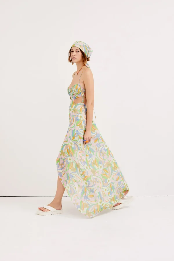 Cheap For Love & Lemons Guinevere Maxi Dress Green