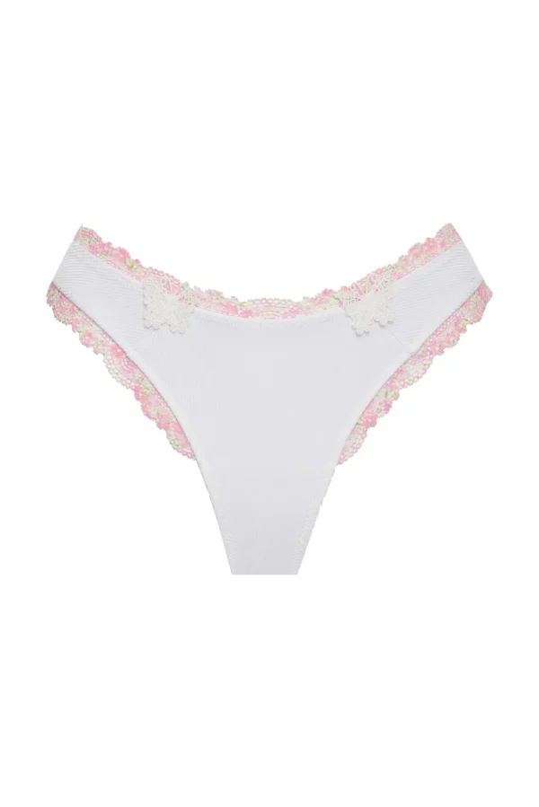 Best Sale For Love & Lemons Hailey Rib Panty White