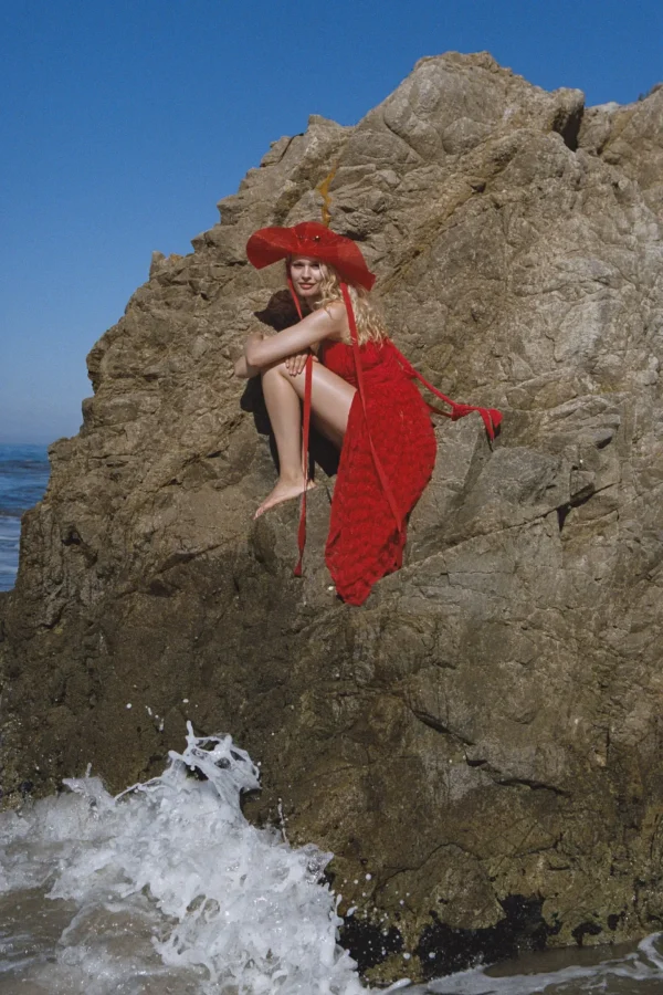 Flash Sale For Love & Lemons Hannah Maxi Dress Red