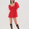 Best Sale For Love & Lemons Hannah Mini Dress Red