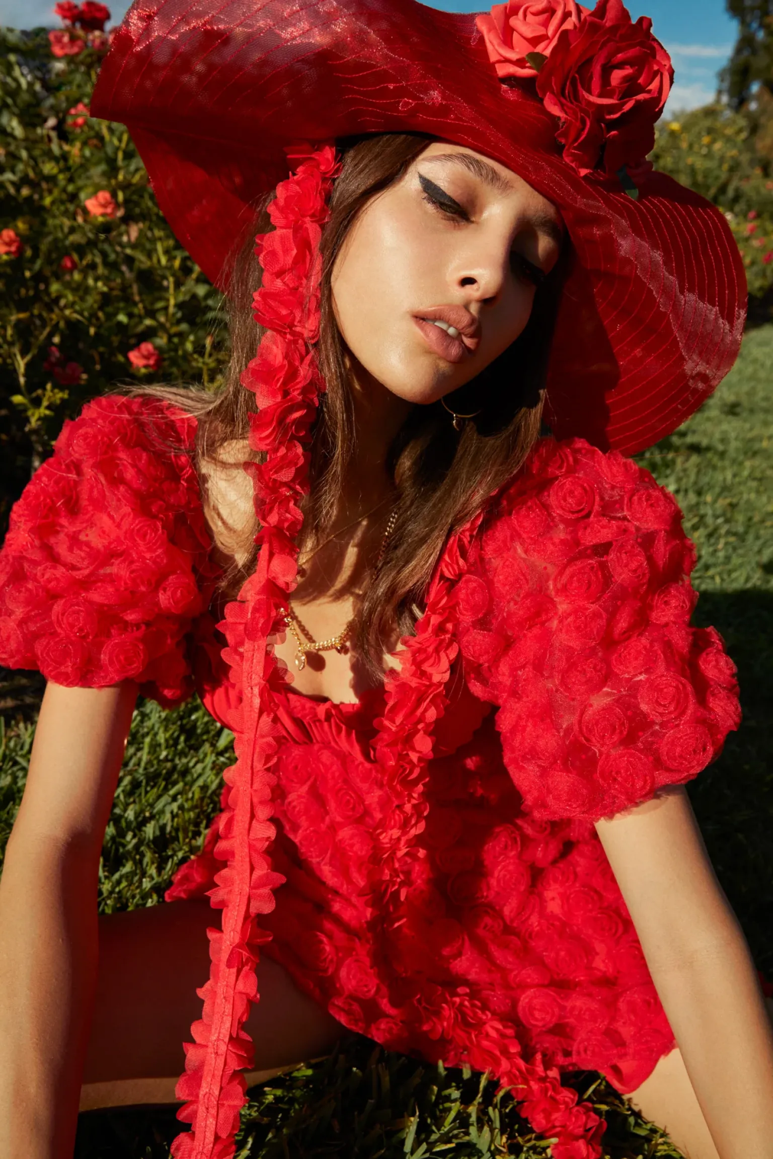 hannah_mini_dress_7.webp Best Sale For Love & Lemons Hannah Mini Dress Red