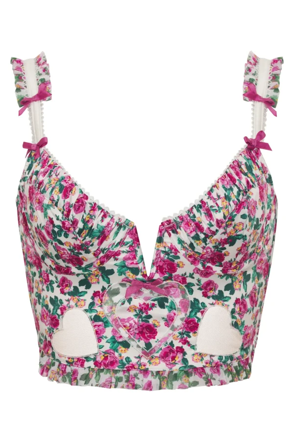 Best For Love & Lemons Heart Bloom Bustier Pink