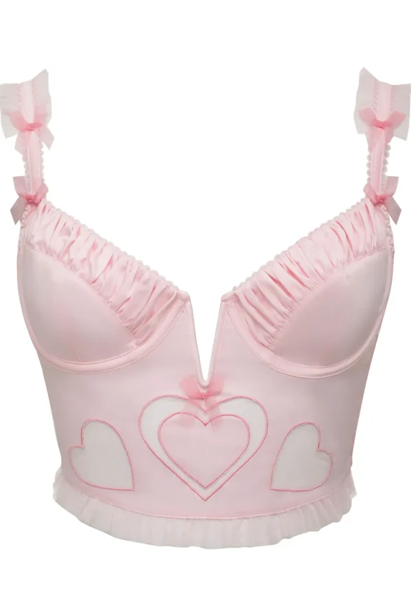 Best For Love & Lemons Heart Bustier Pink