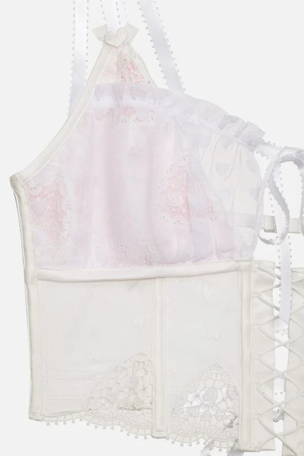 Discount For Love & Lemons Heart Window Bustier White