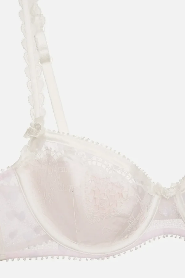 Shop For Love & Lemons Heart Window Underwire Bra White