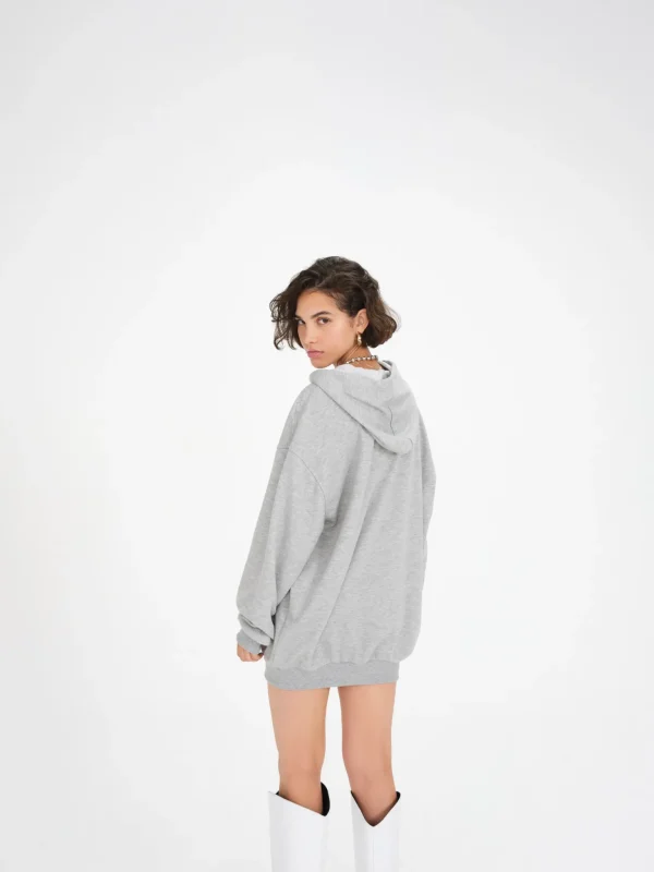 Shop For Love & Lemons Hooded Sweatshirt Grey