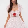 Outlet For Love & Lemons Ilaria Mini Dress White