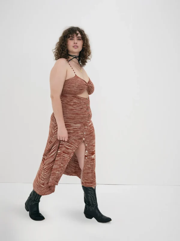 Best Sale For Love & Lemons Isabela Midi Dress Neutral