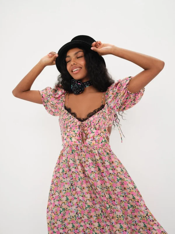 Best For Love & Lemons Isadora Midi Dress Multi