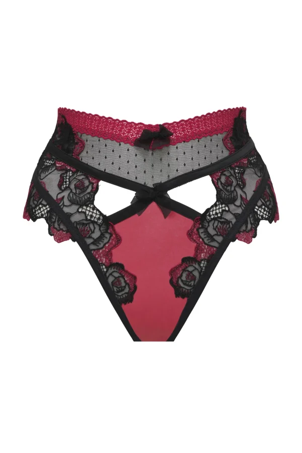 Outlet For Love & Lemons Ivy High-Waist Cheeky Panty Black