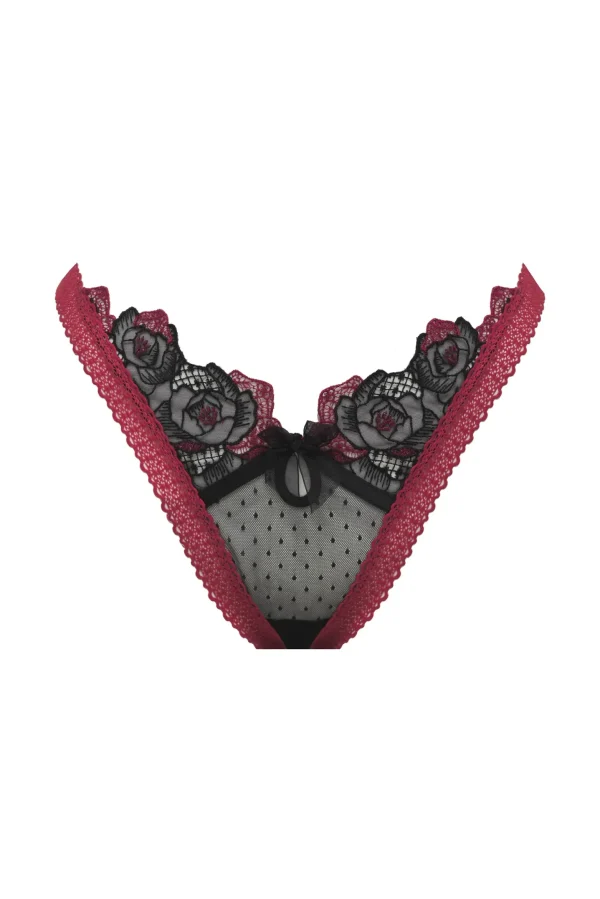 Best For Love & Lemons Ivy Thong Panty Black
