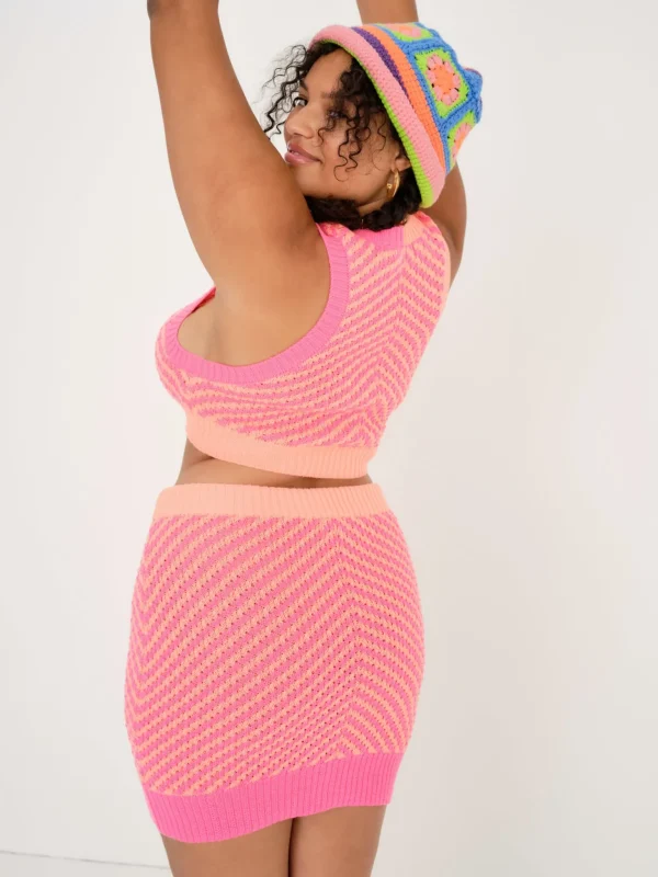 Cheap For Love & Lemons Jacinda Crop Top Pink