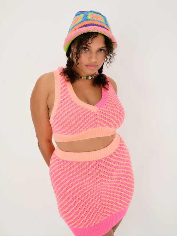 Discount For Love & Lemons Jacinda Mini Skirt Pink
