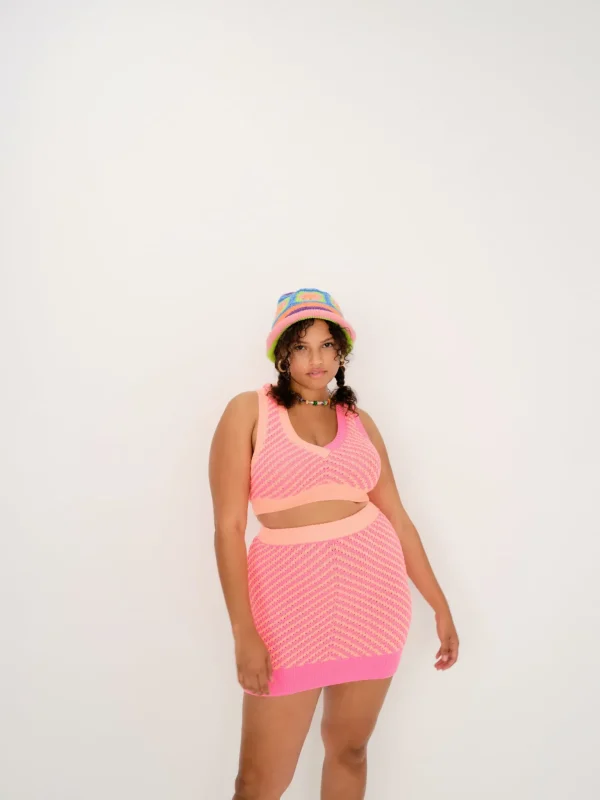 Discount For Love & Lemons Jacinda Mini Skirt Pink