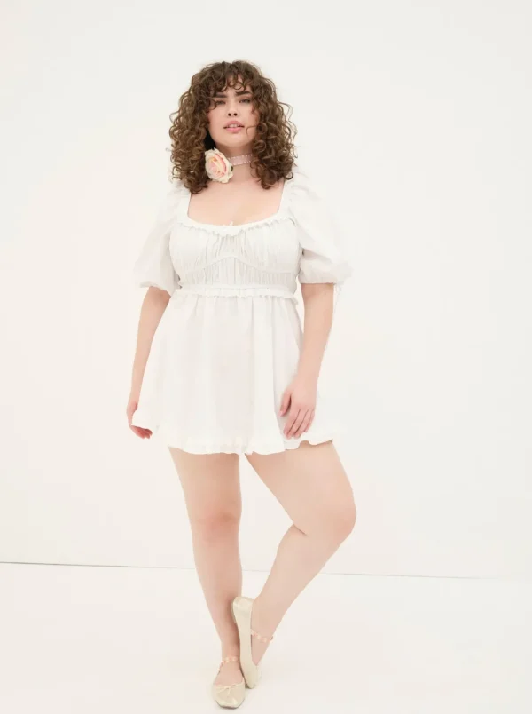 Online For Love & Lemons Jackson Mini Dress White
