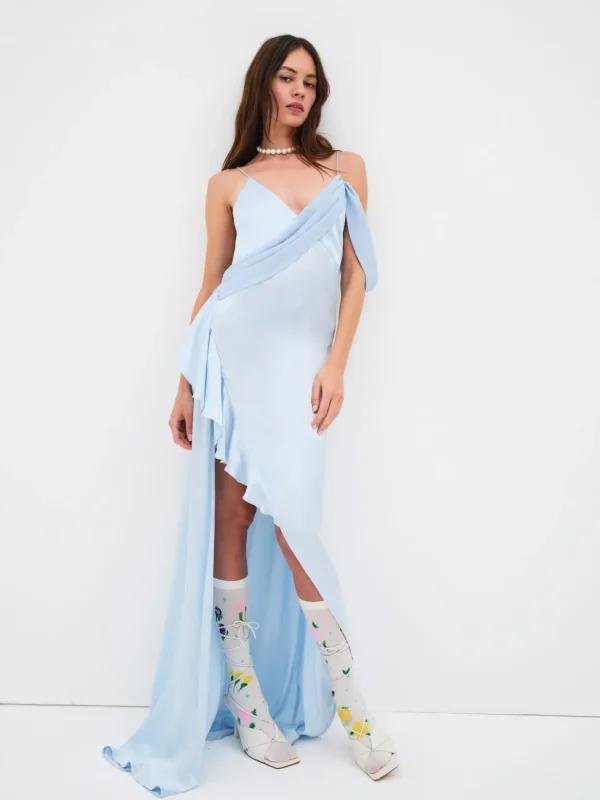 Shop For Love & Lemons James Maxi Dress Blue