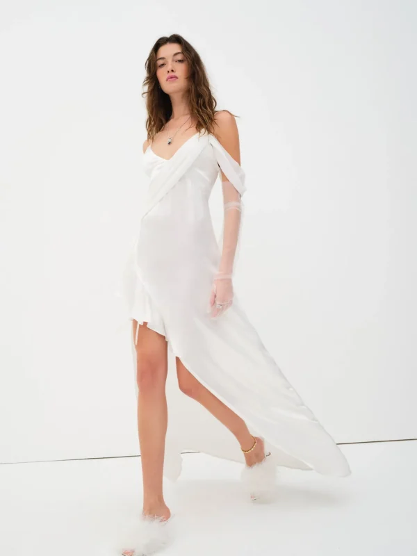 New For Love & Lemons James Maxi Dress White