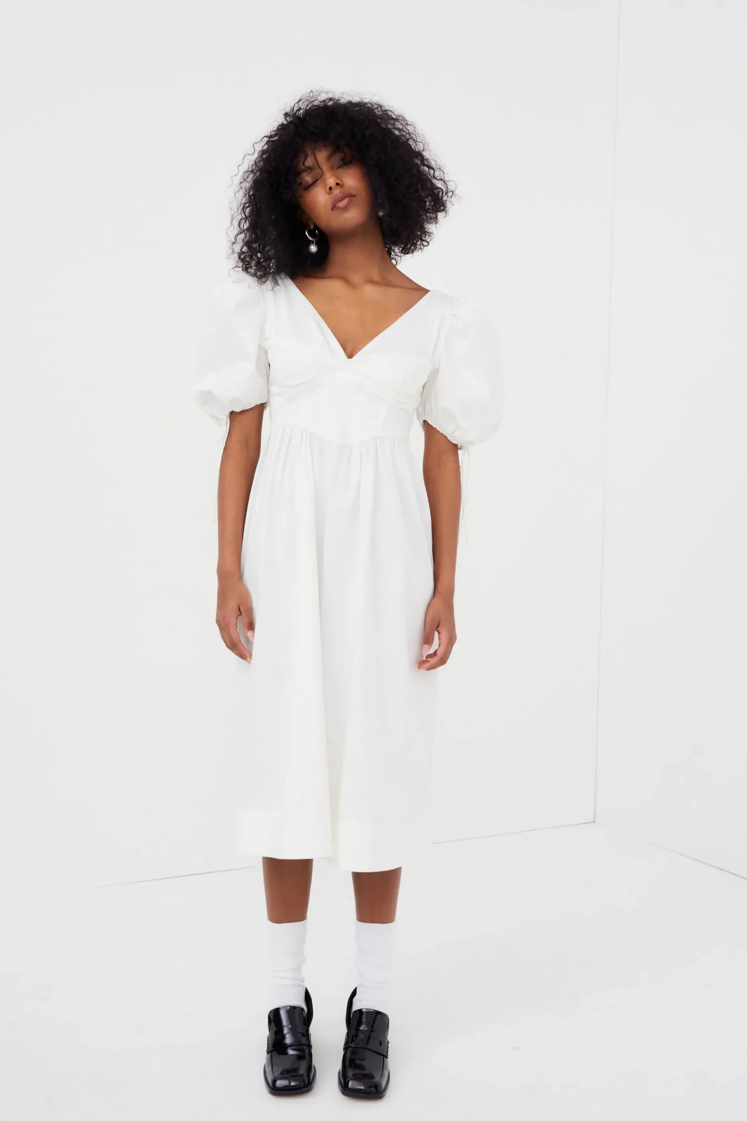 jocelyn_midi_dress_2.webp Shop For Love & Lemons Jocelyn Midi Dress White