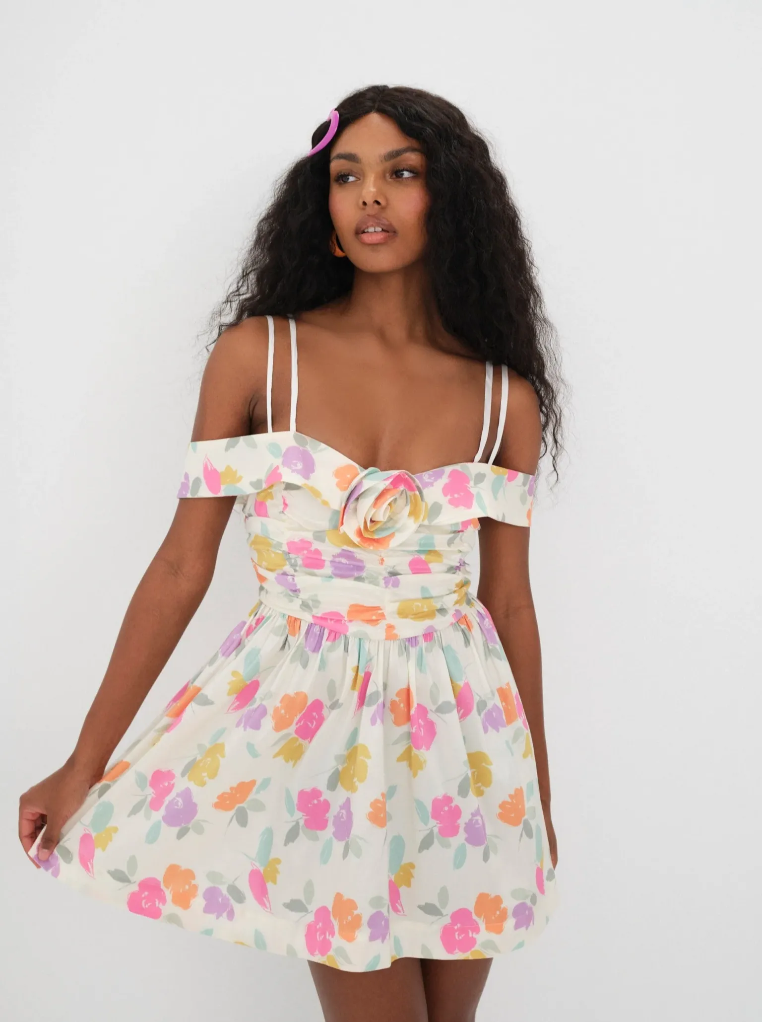 johannes_mini_dress_0.webp Shop For Love & Lemons Johannes Mini Dress Multi