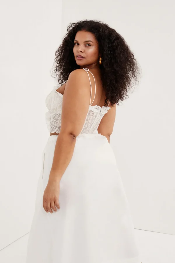 Outlet For Love & Lemons Jules Crop Top Ivory