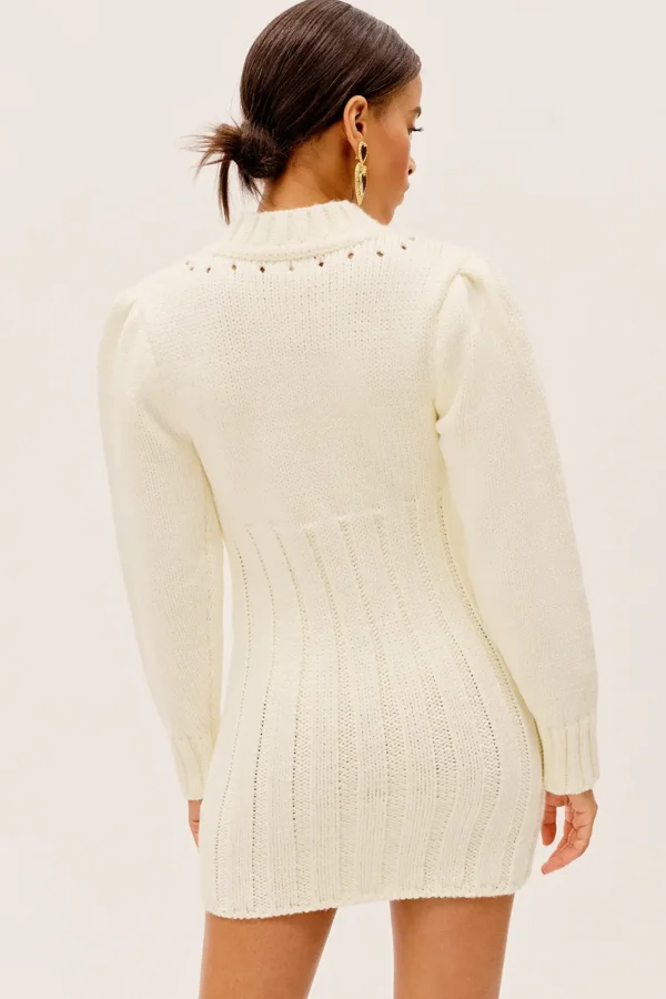 Sale For Love & Lemons Jules Sweater Dress Ivory