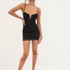 Cheap For Love & Lemons Julia Mini Dress Black