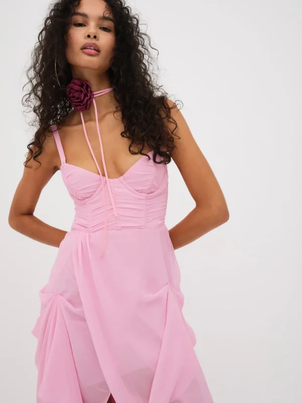 Flash Sale For Love & Lemons June Maxi Dress Pink