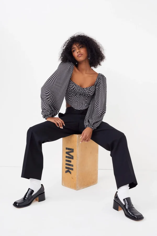 Best Sale For Love & Lemons Kat Top Black