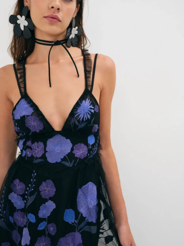New For Love & Lemons Kaylee Maxi Dress Purple
