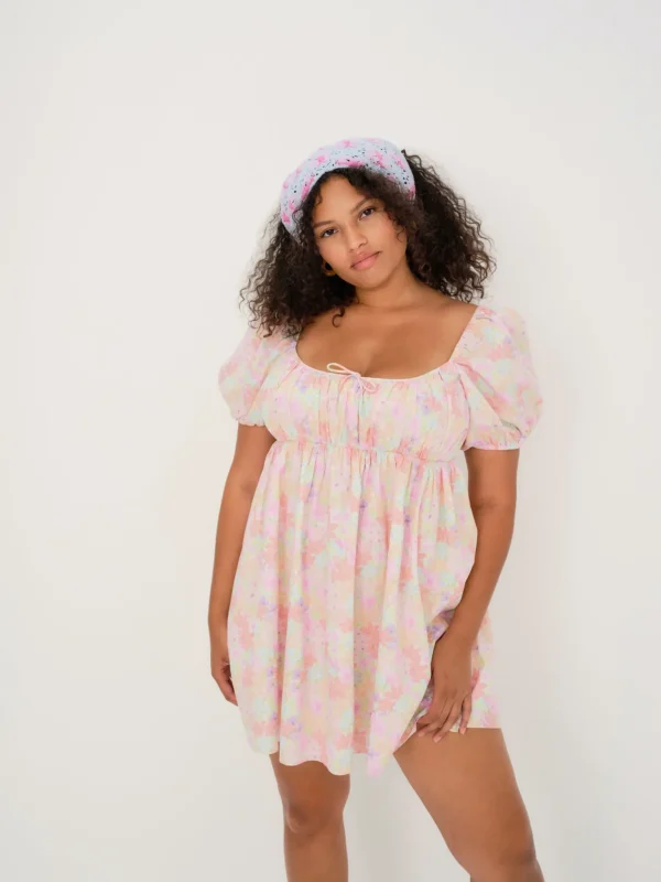 New For Love & Lemons Kennedy Mini Dress Pink