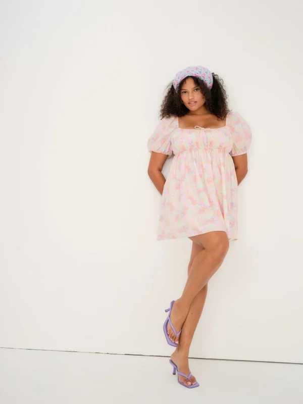 New For Love & Lemons Kennedy Mini Dress Pink