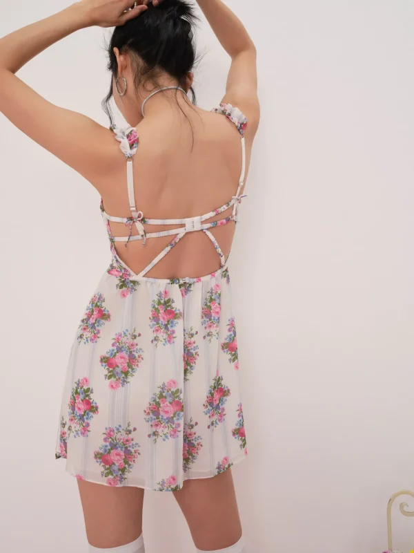 Clearance For Love & Lemons Lailah Slip Dress Ivory