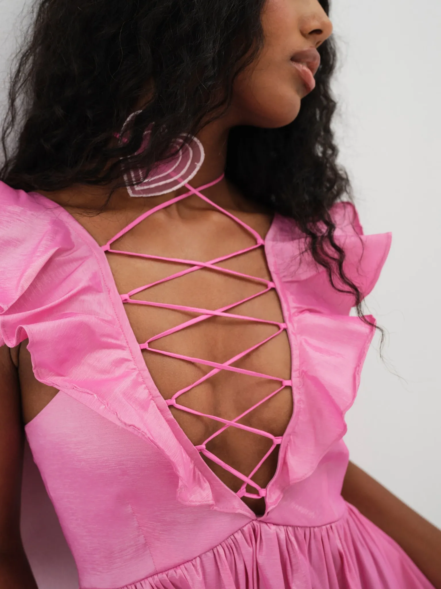 lala_mini_dress_1.webp Shop For Love & Lemons Lala Mini Dress Pink