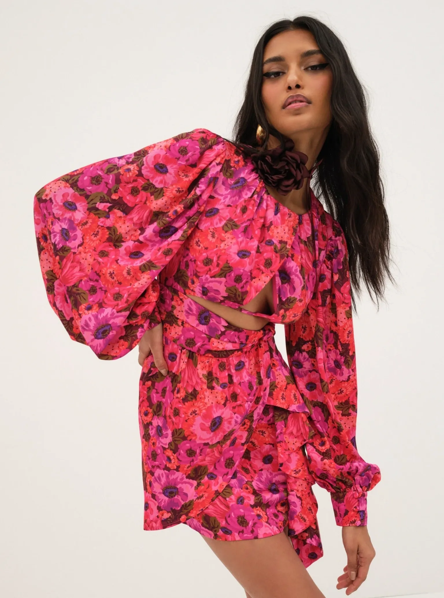 lauren_long_sleeve_mini_d_0.webp Hot For Love & Lemons Lauren Long Sleeve Mini Dress Red