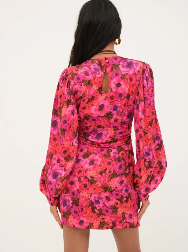 Hot For Love & Lemons Lauren Long Sleeve Mini Dress Red