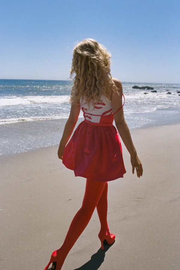 Best For Love & Lemons Lauren Mini Dress Red
