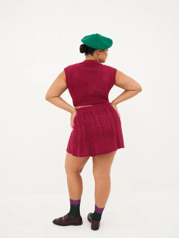 Store For Love & Lemons Layton Mini Skirt Red
