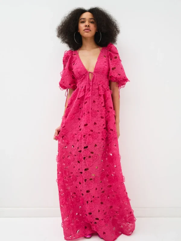 Discount For Love & Lemons Leighton Maxi Dress Pink