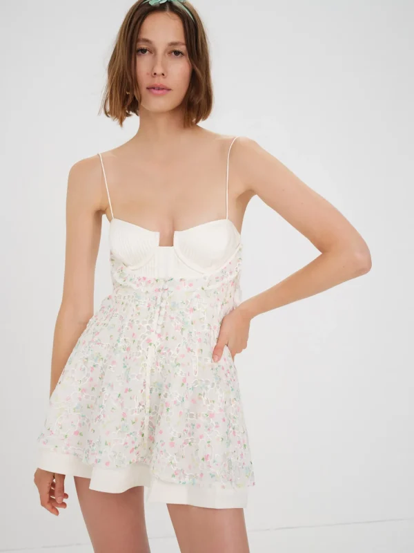 Clearance For Love & Lemons Lelani Mini Dress White
