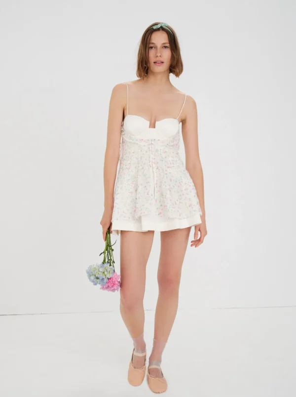 Clearance For Love & Lemons Lelani Mini Dress White