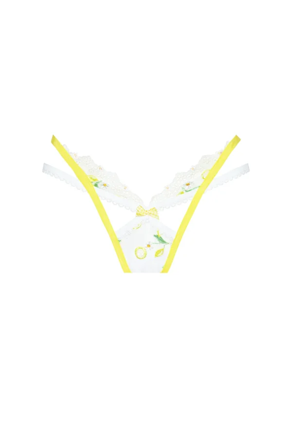 Clearance For Love & Lemons Lemon Daisy Thong Panty Yellow