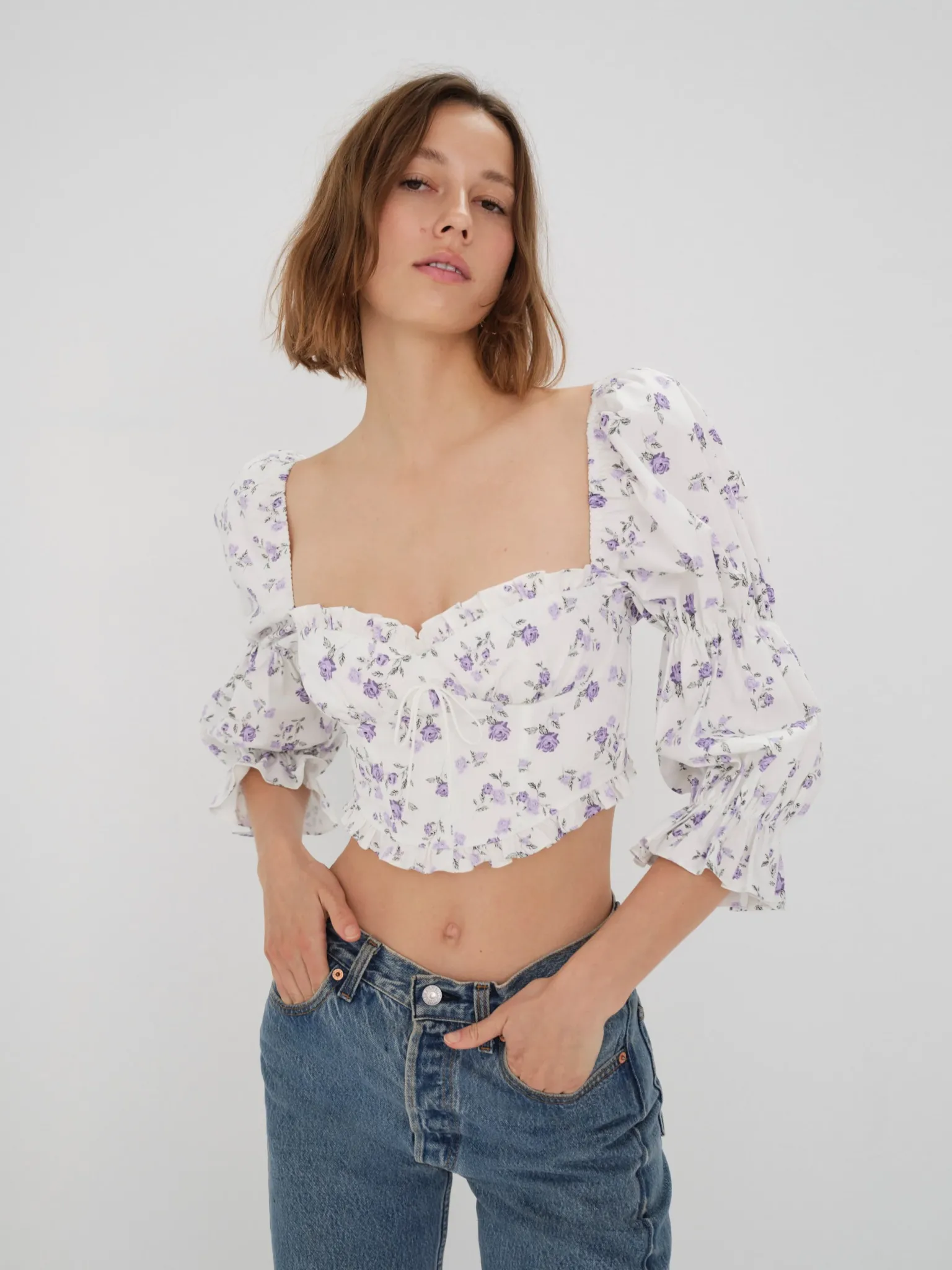 leslie_blouse_0.webp Discount For Love & Lemons Leslie Blouse White