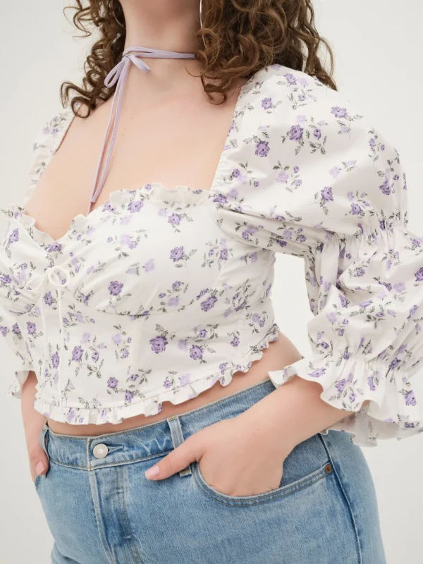 Discount For Love & Lemons Leslie Blouse White