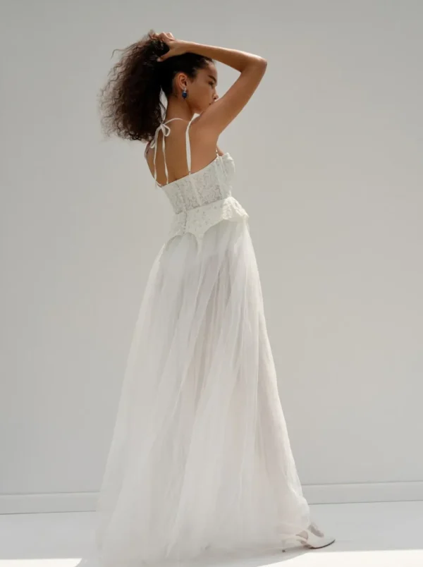 Online For Love & Lemons Lily Bridal Dress White