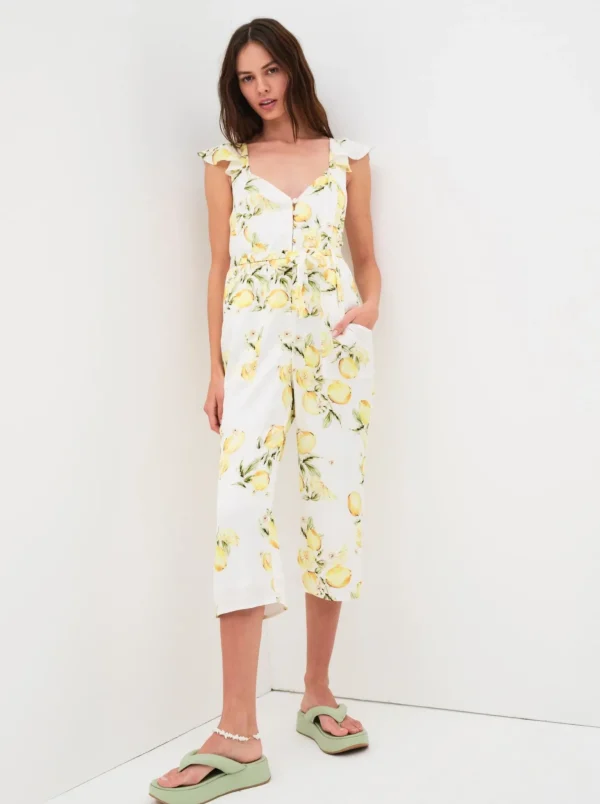 Online For Love & Lemons Limonada Jumpsuit Yellow