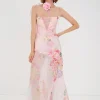 Clearance For Love & Lemons Lisa Maxi Dress Pink