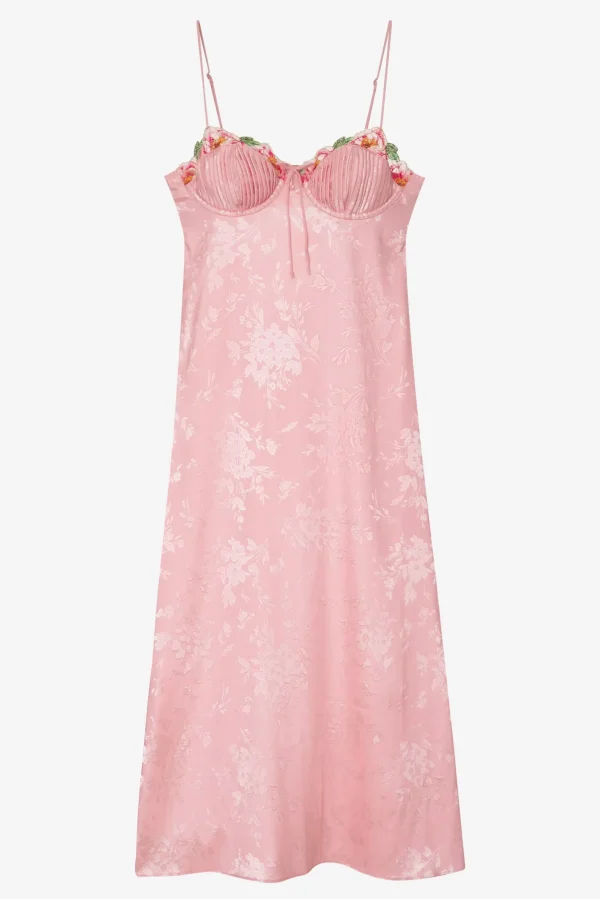 Online For Love & Lemons Lola Midi Dress Pink